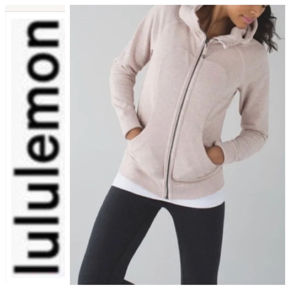 LULULEMON HEATHERED PINK SCUBA HOODIE III SIZE 4